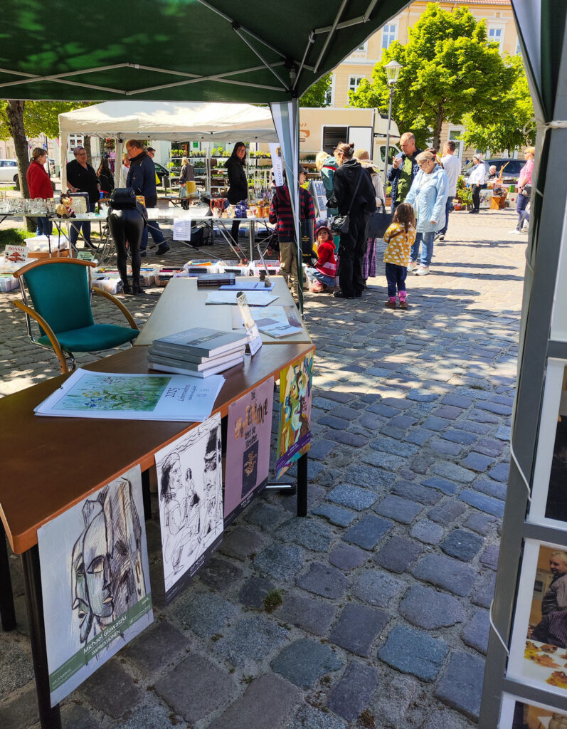 Stand des Kunstverein Templin e.V. zum "Tag der Vereine" 2025 in Templin
